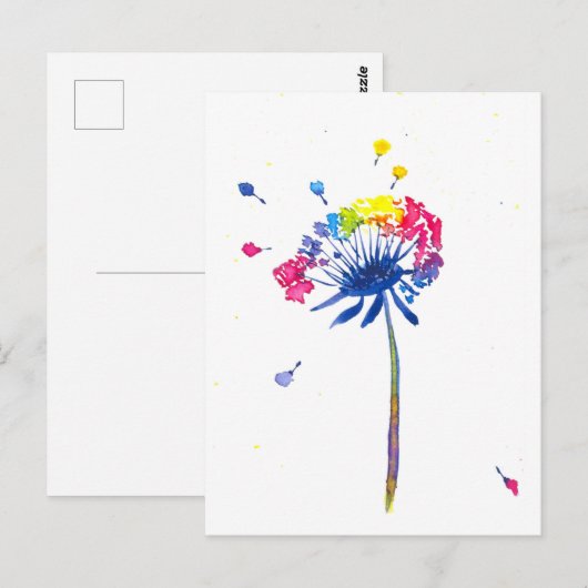 Farbiger Regenbogen Postkarte (Vorne/Hinten)