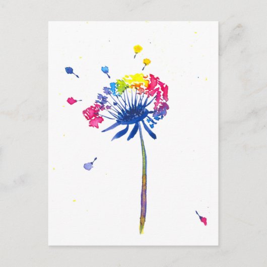 Farbiger Regenbogen Postkarte (Vorderseite)