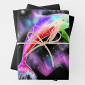 Farbiger Regenbogen Rosa Delphin Ocean Galaxy Raum Geschenkpapier Set (Beispiel)