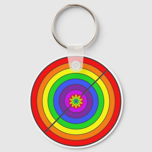 Farbiger Regenbogen Schlüsselanhänger (Vorderseite)