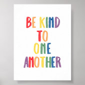 farbiger Regenbogen Sei freundlich zu einem andere Poster (Vorne)
