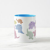 Farbiger Regenbogen Stegosaurus Tasse 11 oz (Zentrum)