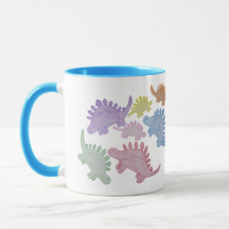 Farbiger Regenbogen Stegosaurus Tasse 11 oz