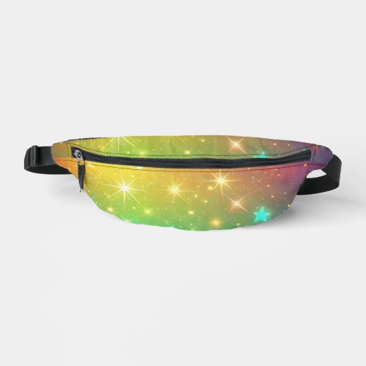 Farbiger Regenbogen Sternenraum Bauchtasche (Vorderseite)