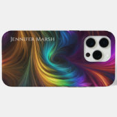 Farbiger Regenbogen-Swirl Case-Mate iPhone Hülle (Rückseite (Horizontal))