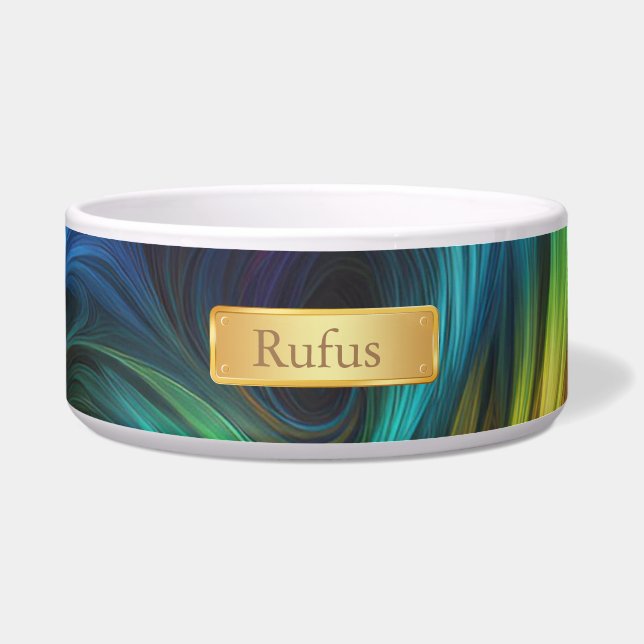 Farbiger Regenbogen-Swirl Napf (Vorderseite)