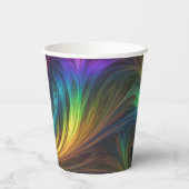 Farbiger Regenbogen-Swirl Pappbecher (Rückseite)