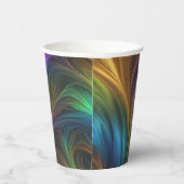 Farbiger Regenbogen-Swirl Pappbecher (Rechts)