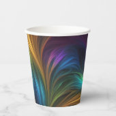 Farbiger Regenbogen-Swirl Pappbecher (Vorderseite)