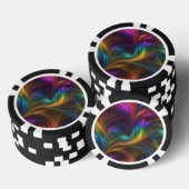 Farbiger Regenbogen-Swirl Pokerchips (Stapel)