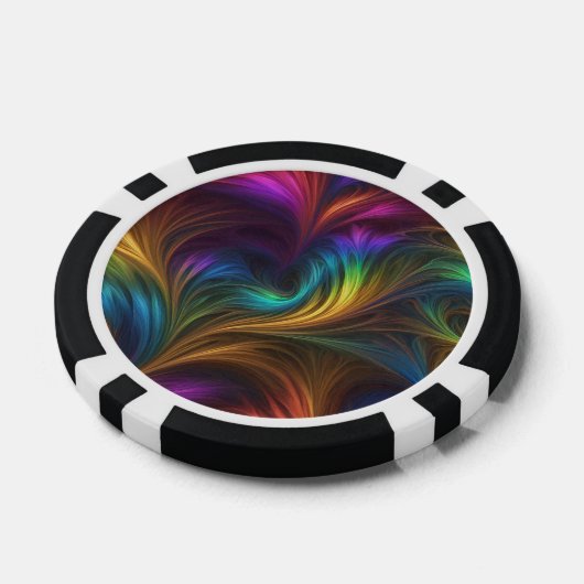 Farbiger Regenbogen-Swirl Pokerchips (Einzeln)