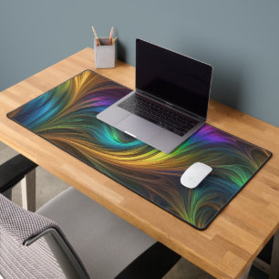Farbiger Regenbogen-Swirl Schreibtischunterlage