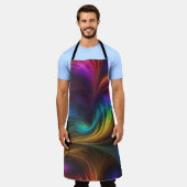 Farbiger Regenbogen-Swirl Schürze (Getragen)
