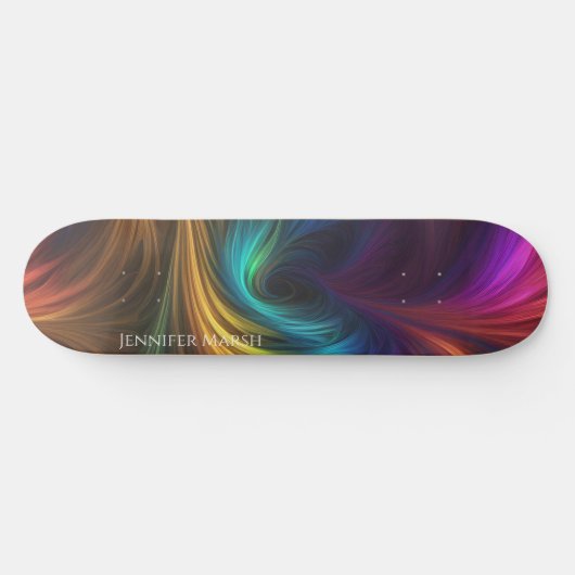Farbiger Regenbogen-Swirl Skateboard (Horizontal)