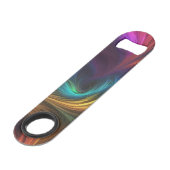 Farbiger Regenbogen-Swirl Speed Flaschenöffner (Vorderseite Schrägansicht)