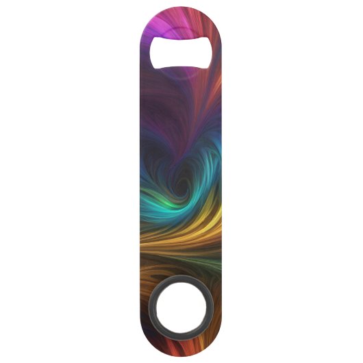 Farbiger Regenbogen-Swirl Speed Flaschenöffner (Vorderseite)