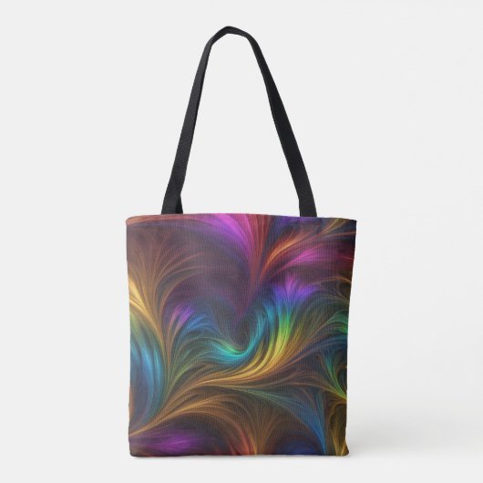 Farbiger Regenbogen-Swirl Tasche (Rückseite)
