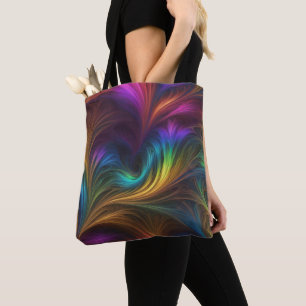 Farbiger Regenbogen-Swirl Tasche