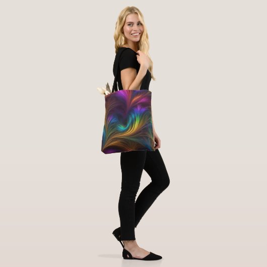 Farbiger Regenbogen-Swirl Tasche (Am Model)