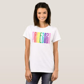 Farbiger Regenbogen Text LGBTQ Gay Pride 2020 T-Shirt (Vorne ganz)