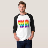 Farbiger Regenbogen Text LGBTQ Gay Pride 2020 T-Shirt (Vorne ganz)