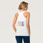 Farbiger Regenbogen Text LGBTQ Gay Pride 2020 Tank Top (Rückseite Vollansicht)