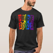 Farbiger Regenbogen Text LGBTQ Gay Pride 2022 T - T-Shirt (Vorderseite)