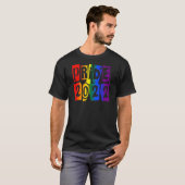 Farbiger Regenbogen Text LGBTQ Gay Pride 2022 T - T-Shirt (Vorne ganz)