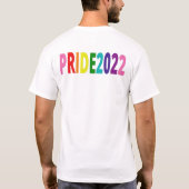 Farbiger Regenbogen Text LGBTQ Gay Pride 2022 T - T-Shirt (Rückseite)