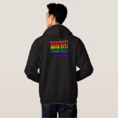 Farbiger Regenbogen Text LGBTQ Gay Pride 2023 T - Hoodie (Schwarz voll)