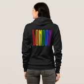 Farbiger Regenbogen Text LGBTQ London Gay Pride LG Hoodie (Schwarz voll)