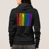 Farbiger Regenbogen Text LGBTQ London Gay Pride LG Hoodie (Rückseite)