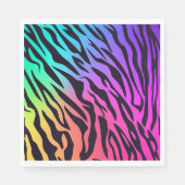 Farbiger Regenbogen-Tiger Serviette (Vorderseite)