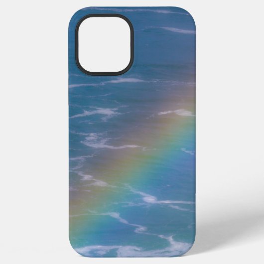 Farbiger Regenbogen über Wasser iPhone Hülle (Rückseite)