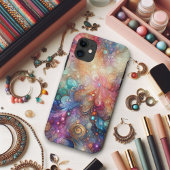 Farbiger Regenbogen und Gold-Glitzer Case-Mate iPhone Hülle