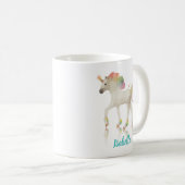 Farbiger Regenbogen Unicorn Polygon Name - Tasse (VorderseiteRechts)
