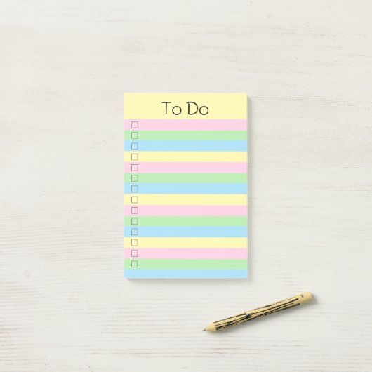 Farbiger Regenbogen zu führen Post-it Klebezettel (Auf Schreibtisch)