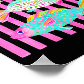 Farbiger Regenbogenforelle preppy Sommer Seelenleb Poster (Ecke)