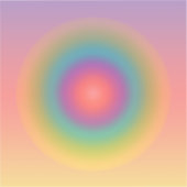 Farbiger Regenbogenkonzentrischer Circle Space Aufkleber (Vorderseite)