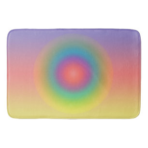 Farbiger Regenbogenkonzentrischer Circle Space Badematte