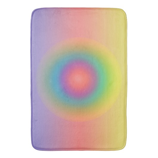 Farbiger Regenbogenkonzentrischer Circle Space Badematte (Vorderseite Vertikal)