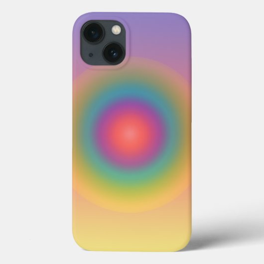 Farbiger Regenbogenkonzentrischer Circle Space Case-Mate iPhone Hülle (Rückseite)