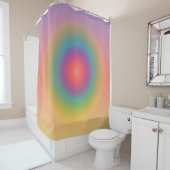 Farbiger Regenbogenkonzentrischer Circle Space Duschvorhang (Beispiel)
