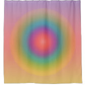 Farbiger Regenbogenkonzentrischer Circle Space Duschvorhang (Vorderseite)