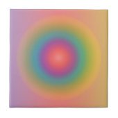 Farbiger Regenbogenkonzentrischer Circle Space Fliese (Vorderseite)