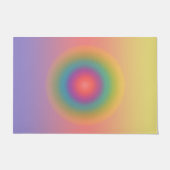 Farbiger Regenbogenkonzentrischer Circle Space Fußmatte (Vorderseite)