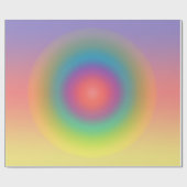 Farbiger Regenbogenkonzentrischer Circle Space Geschenkpapier (Flach)