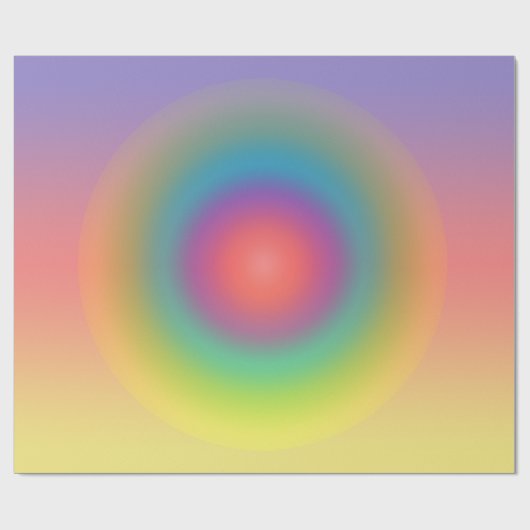 Farbiger Regenbogenkonzentrischer Circle Space Geschenkpapier (Flach)