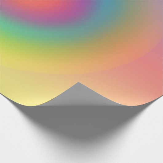 Farbiger Regenbogenkonzentrischer Circle Space Geschenkpapier (Ecke)