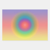 Farbiger Regenbogenkonzentrischer Circle Space Geschenkpapier Set (Vorderseite 3)